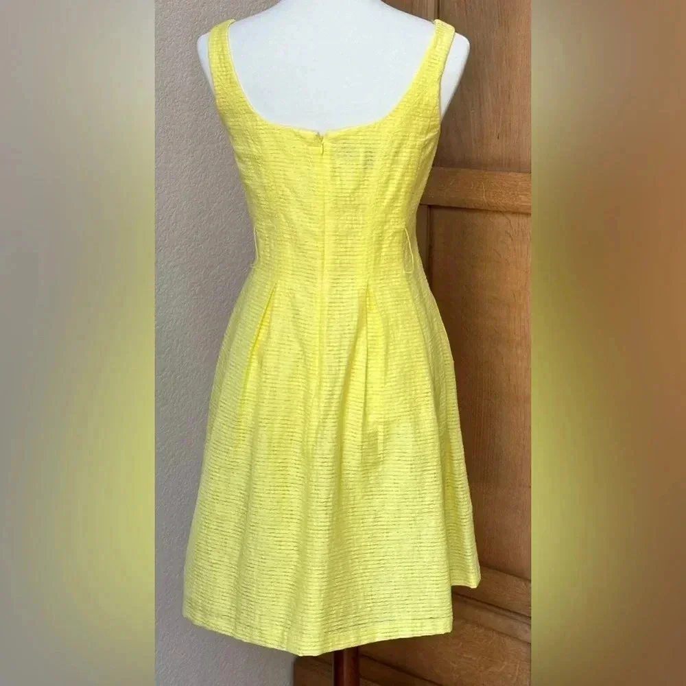 Nine West Yellow Tank Dress Fit & Flare Size 2 - Picture 3 of 8